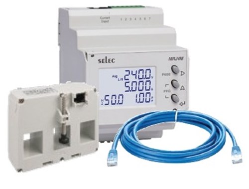 SELEC KIT: MRJ4M METER +1 x 2M RJ45 CABLE +1 x 100A CT 21x25MM MRJ4M-100A21/25-K