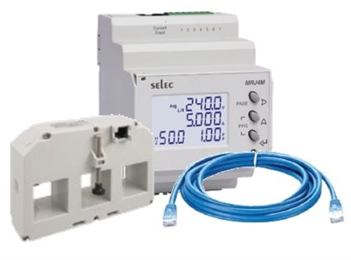 SELEC KIT: MRJ4M METER +1 X 2M RJ45 CABLE +1 X 400A CT 31X31MM MRJ4M-400A31/31-K