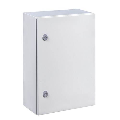 IDE IP66 ROLLED MILD STEEL SINGLE DOOR WALL MOUNTED ENCLOSURE 800Hx600Wx200Dmm GREY MSB806020G