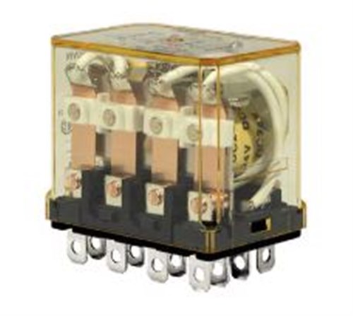 IDEC RELAY, 4PDT, 24V DC, 10A WITH INDICATOR AND DIODE RH4B-LD-DC24V