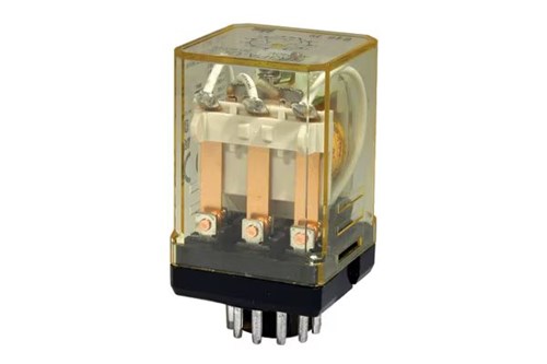 IDEC RELAY, 3PDT, 6V AC, 10A ROUND 11 PIN RELAY RR3PA-UAC6