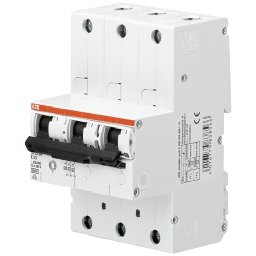 ABB S753DR-E63 SELECTIVE MAIN CIRCUIT BREAKER 25kA, 3P 63A E CURVE