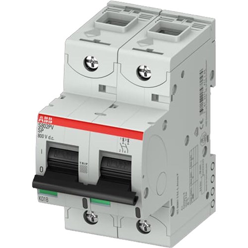 ABB S802PVSP100 MCB 5kA 2P 100A 800V DC PHOTOVOLTAIC