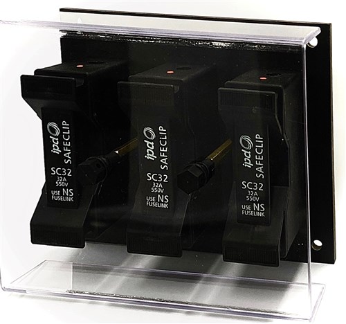 IPD CURRENT TRANSFORMER FUSE HOLDER, 3P SEALABLE, 32A SC32PTFUSES