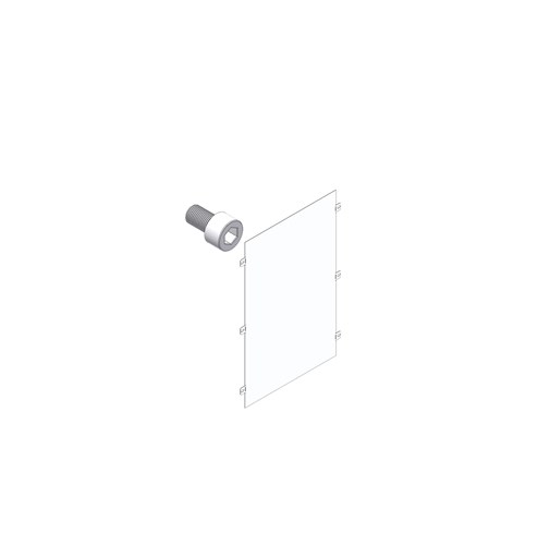 ELSTEEL SEPARATION PLATE 1.2MM RAL 9010,  400 X 1200MM + ACCESSORIES 13222 SP13222