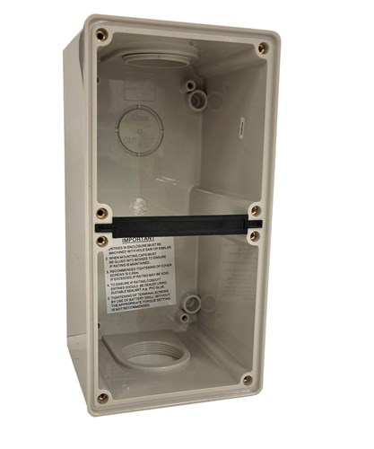 IPD DEEP BACK BOX 2 MODULE 197Hx101Wx100Dmm W66B2D