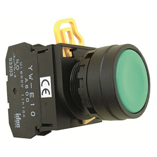 IDEC YW1B-M1E10S NON-ILLUMINATED PUSHBUTTON BLUE FLUSH MOMENTARY 1NO