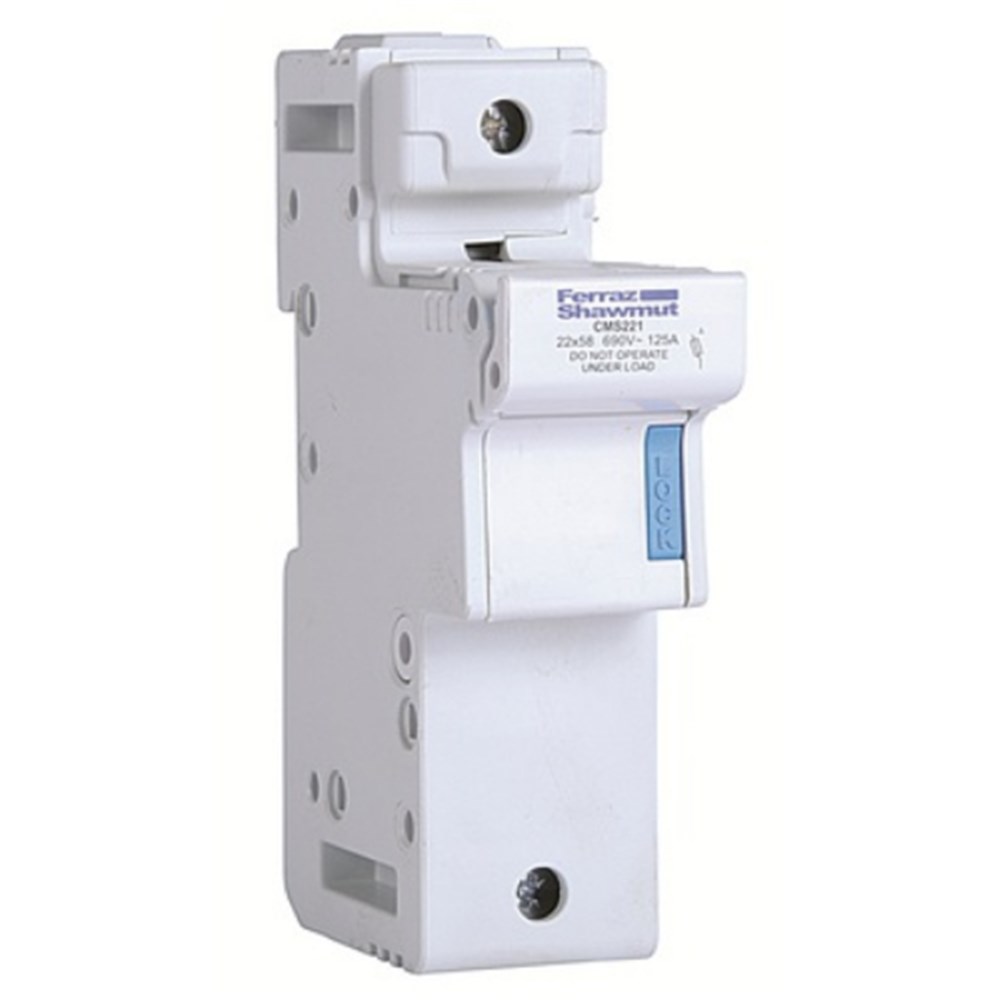 CMS221 MERSEN CMS221 FUSE HOLDER 125A 690VAC/DC 1P DIN MOUNT MAXIMUM CABLE 35mm? FOR 22X58mm
