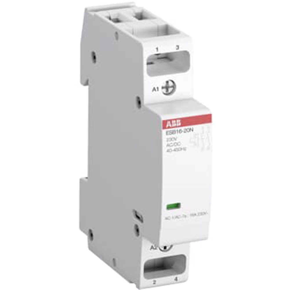 ABB ESB2020N01 DIN CONTACTOR 2NO, 20A (AC1), CONTROL 24V AC/DC