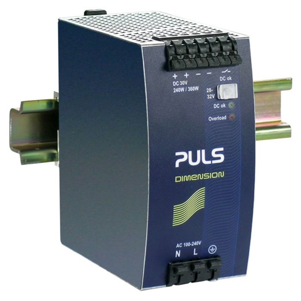 PULS DIN RAIL POWER SUPPLY 1 PHASE 28VDC 8.6A 240W QS10.301