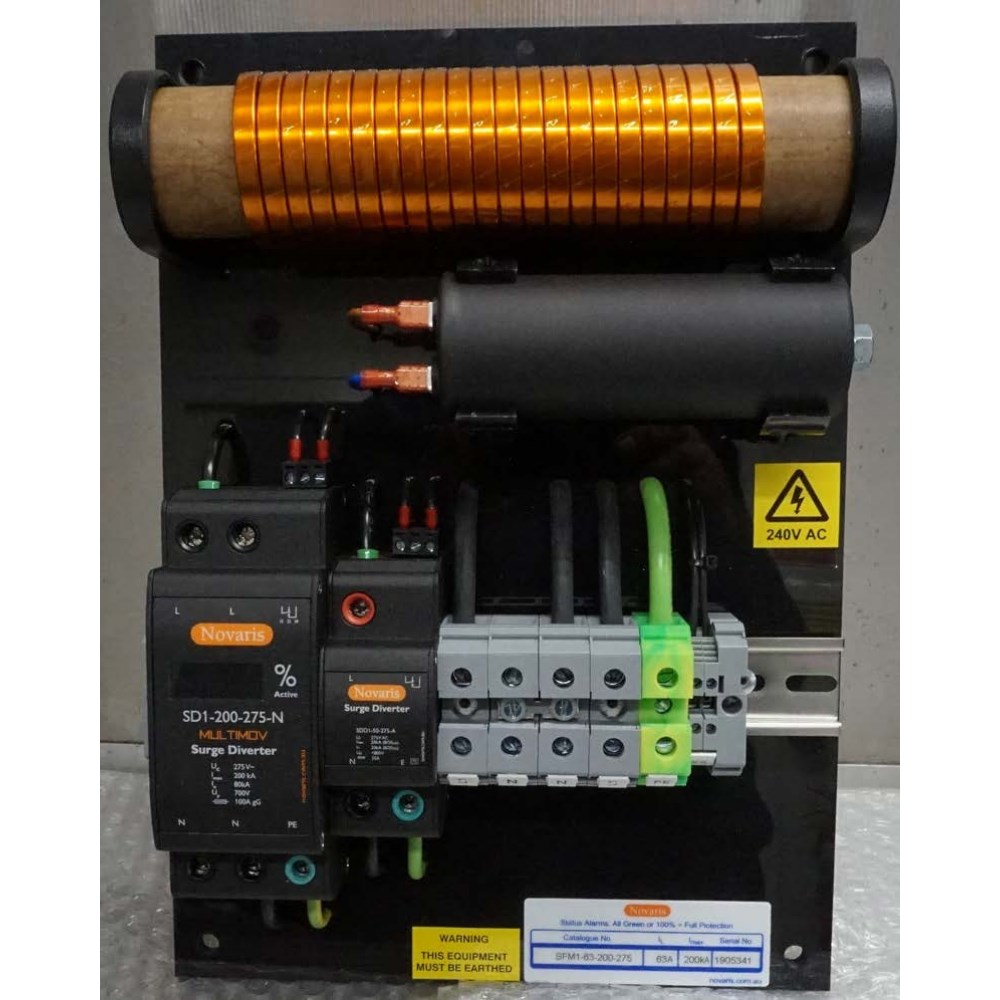 NOVARIS SURGE FILTER 1P+N+PE 200kA SFM163200275 Lightning & Surge